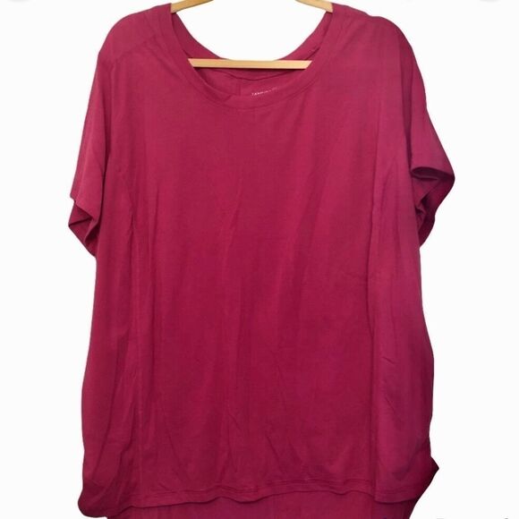 Terra & Sky hot pink everyday T-shirt cheap Plus size 2XL-22W - Picture 1 of 8
